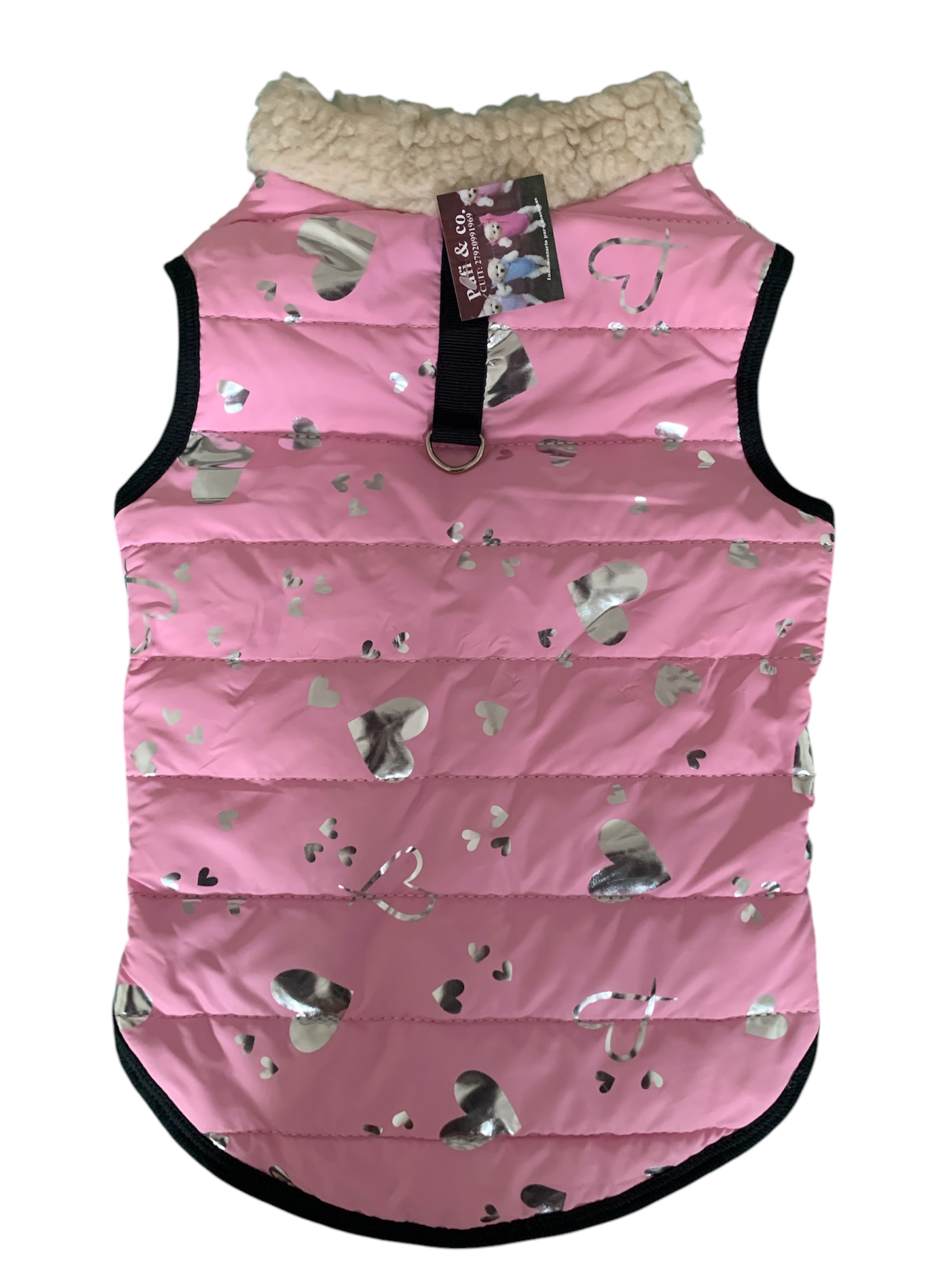 Campera Chaleco Rosa con Corazones - Imagen 2